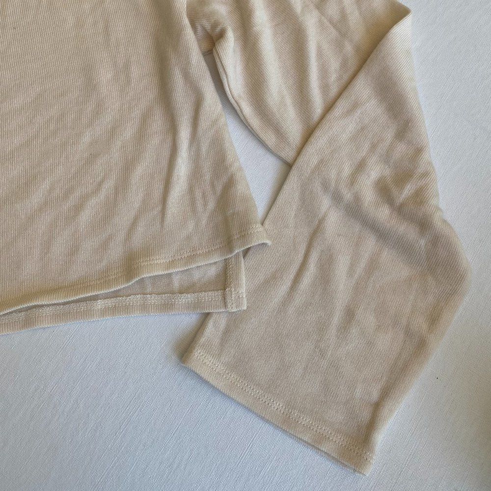 Lovers and Friends "Mandy Top" in Tan/Cream with Mock-Neck Top Size M - Picture 8 of 10